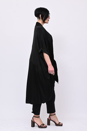 Kimono raso nodo - Nero