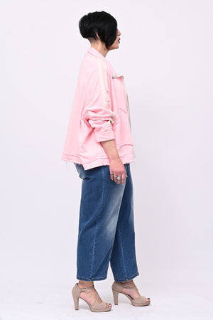 Giacca felpa crop - Rosa