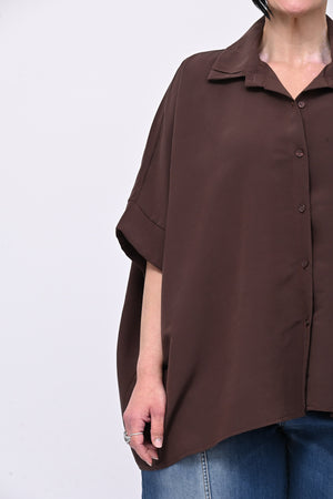Camicia effetto seta - Moro