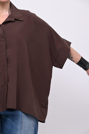 Camicia effetto seta - Moro