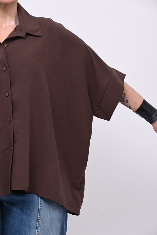 Camicia effetto seta - Moro