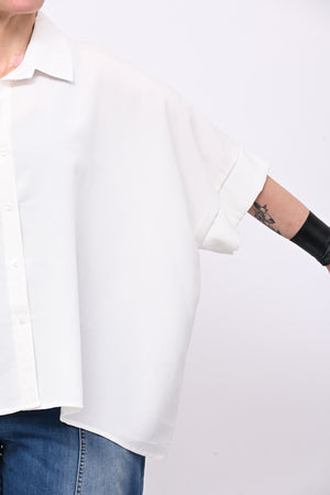 Camicia effetto seta - Bianco