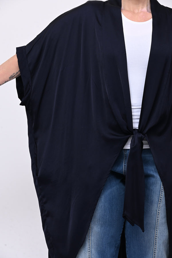 Kimono raso nodo - Blu