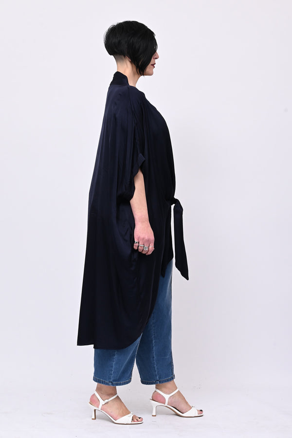 Kimono raso nodo - Blu