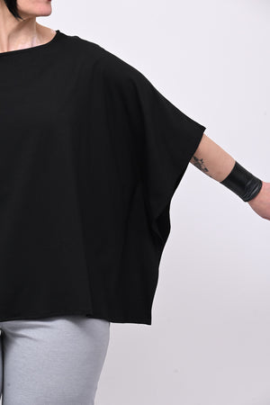 Maglia monospalla over - Nero