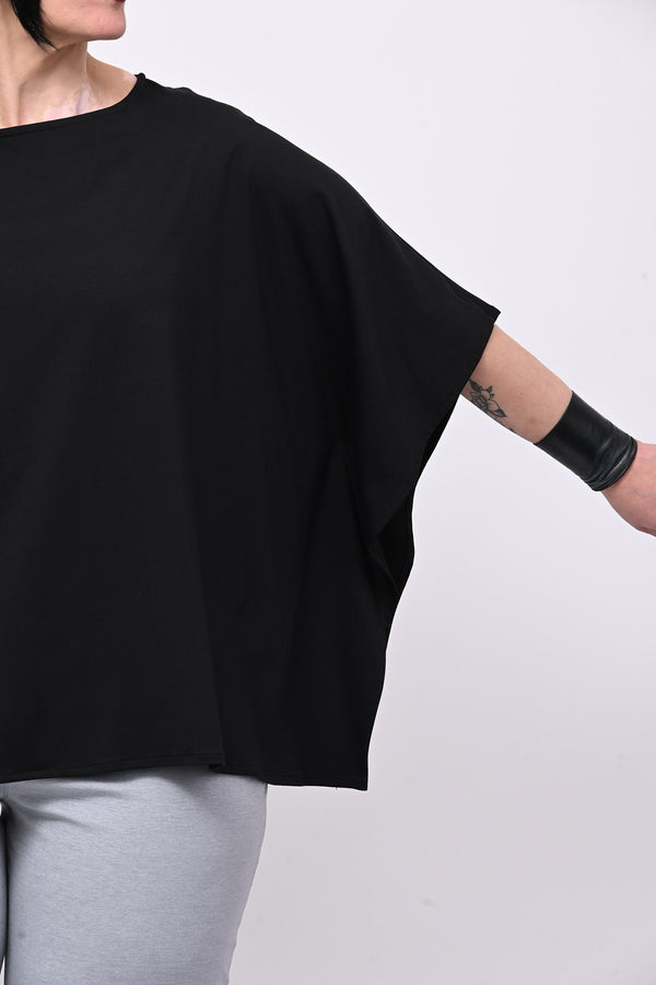 Maglia monospalla over - Nero