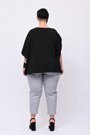 Maglia monospalla over - Nero