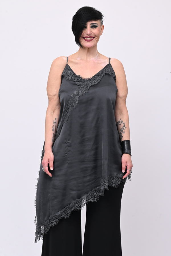 Maxi top punte - Grigio