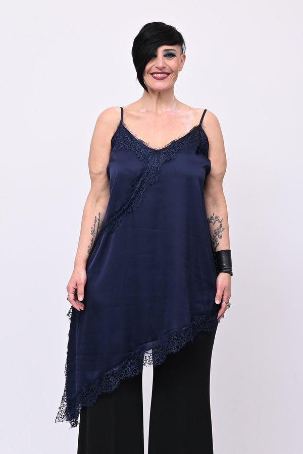 Maxi top punte - Blu