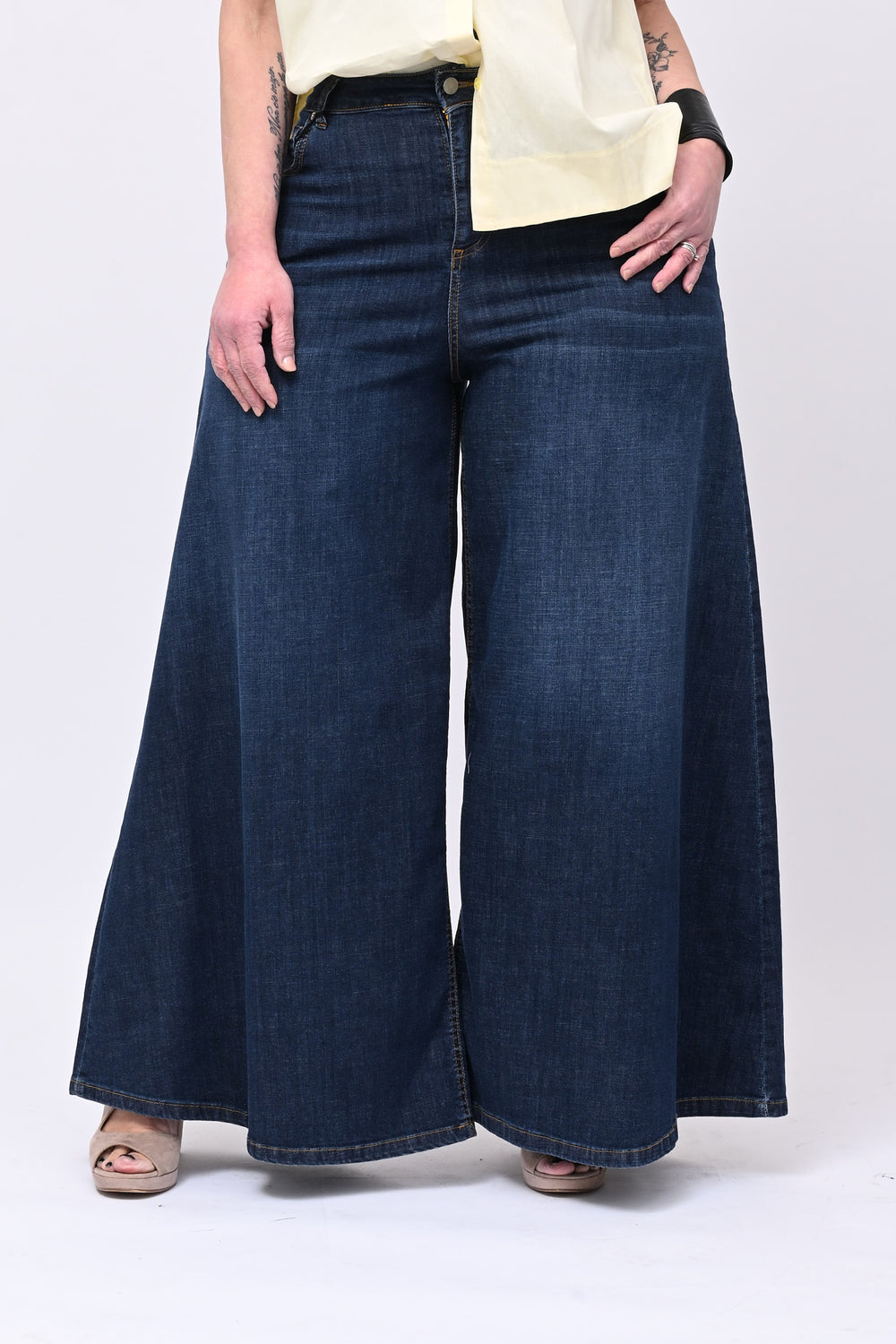 Jeans Palazzone - Blu basic