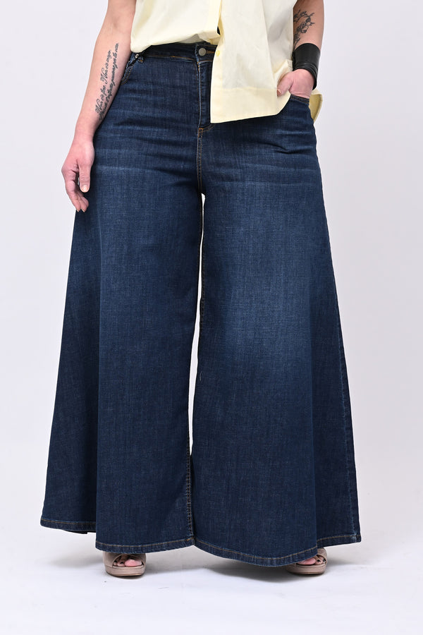Jeans Palazzone - Blu basic