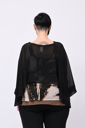 Cappa velo tinta unita - Nero