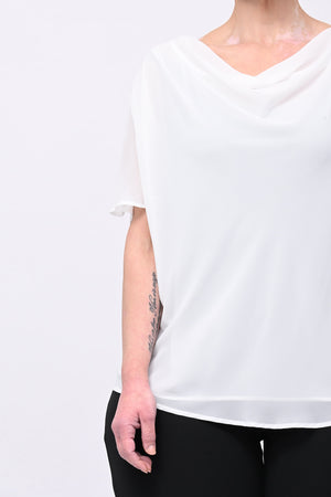 Blusa scollo cratere - Bianco