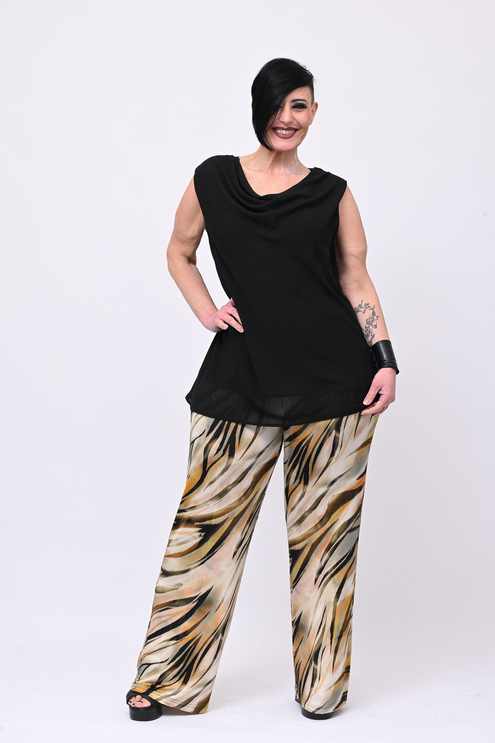 Top scollo cratere - Nero