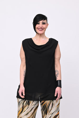 Top scollo cratere - Nero