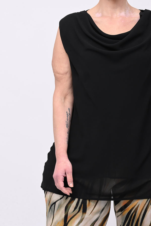 Top scollo cratere - Nero