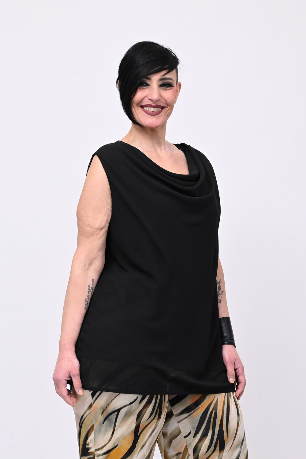 Top scollo cratere - Nero