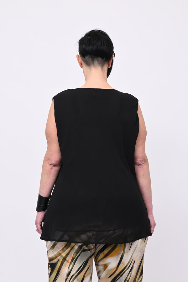 Top scollo cratere - Nero