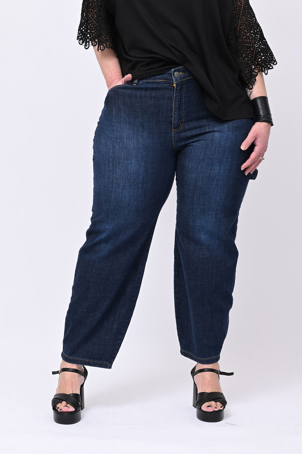 Jeans balloon lavoro - Blu scuro