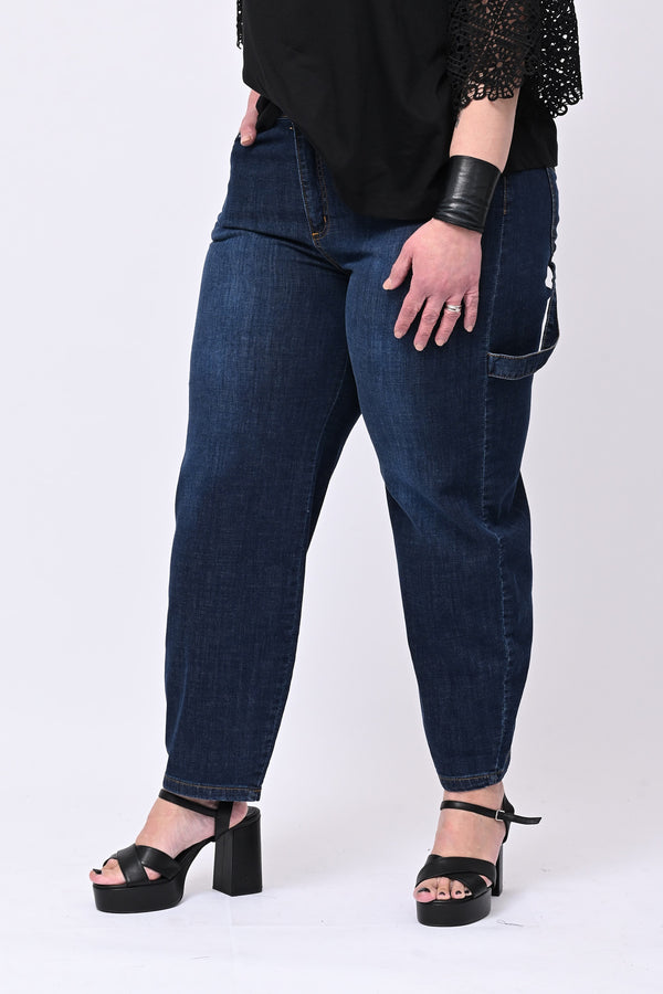 Jeans balloon lavoro - Blu scuro