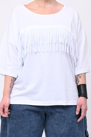 Maglia frangia - Bianco