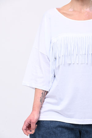Maglia frangia - Bianco
