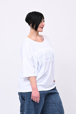 Maglia frangia - Bianco