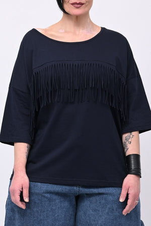 Maglia frangia - Blu notte