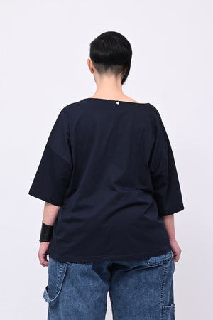 Maglia frangia - Blu notte
