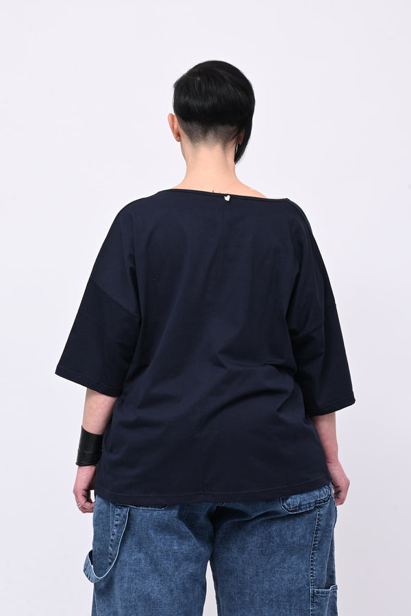 Maglia frangia - Blu notte