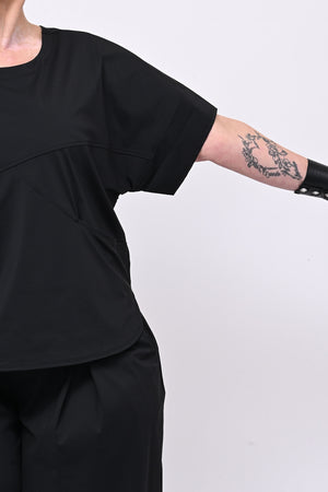 Maglia tecnica stondata - Nero