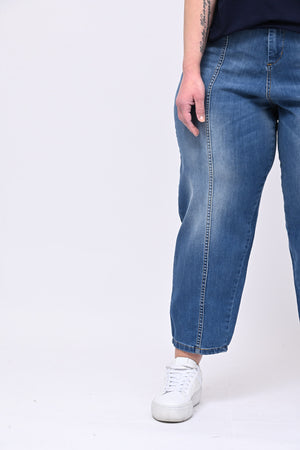 Jeans crop e cuciture - Jeans medio