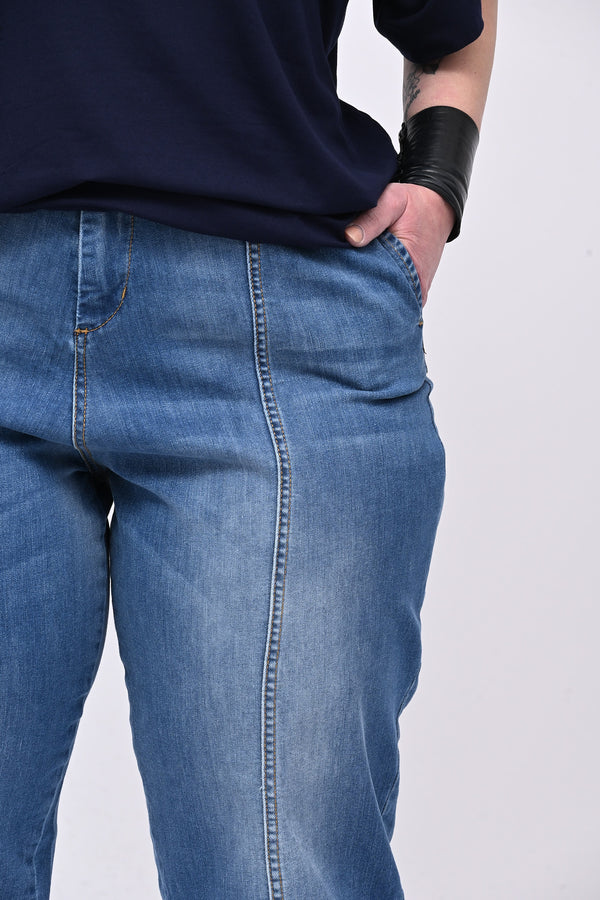 Jeans crop e cuciture - Jeans medio