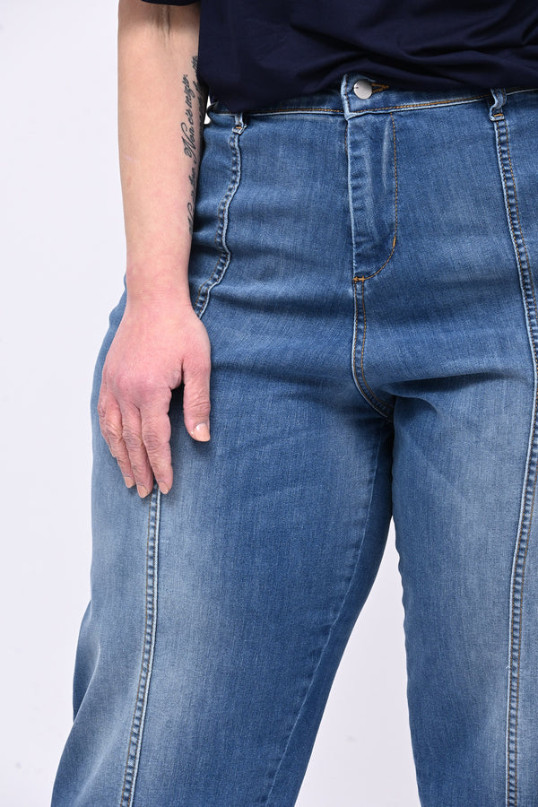 Jeans crop e cuciture - Jeans medio