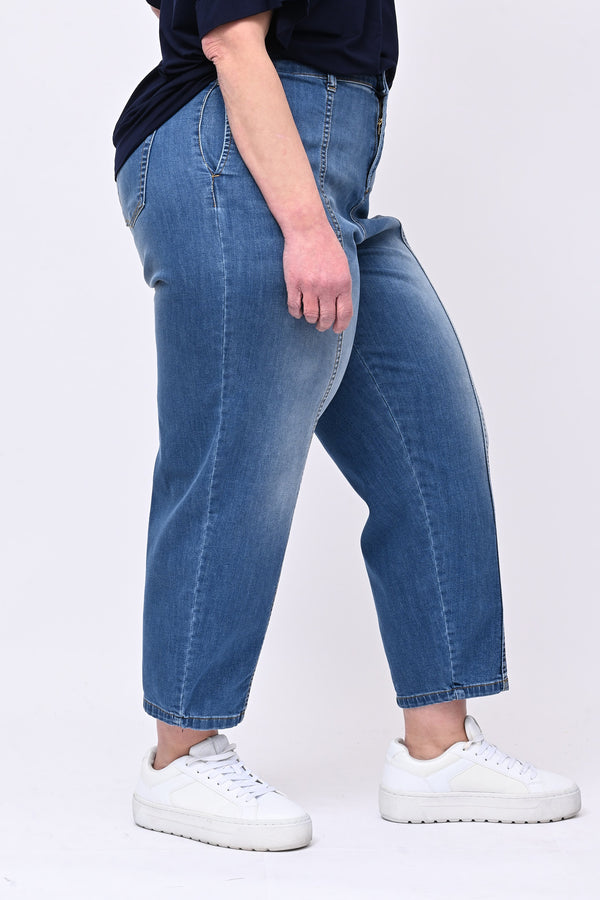 Jeans crop e cuciture - Jeans medio