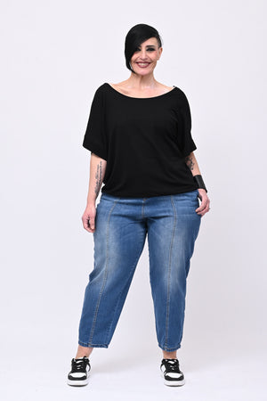 Maglia scollo schiena - Nero
