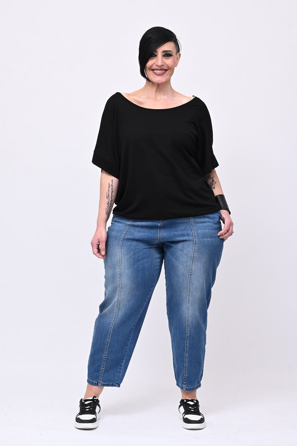 Maglia scollo schiena - Nero