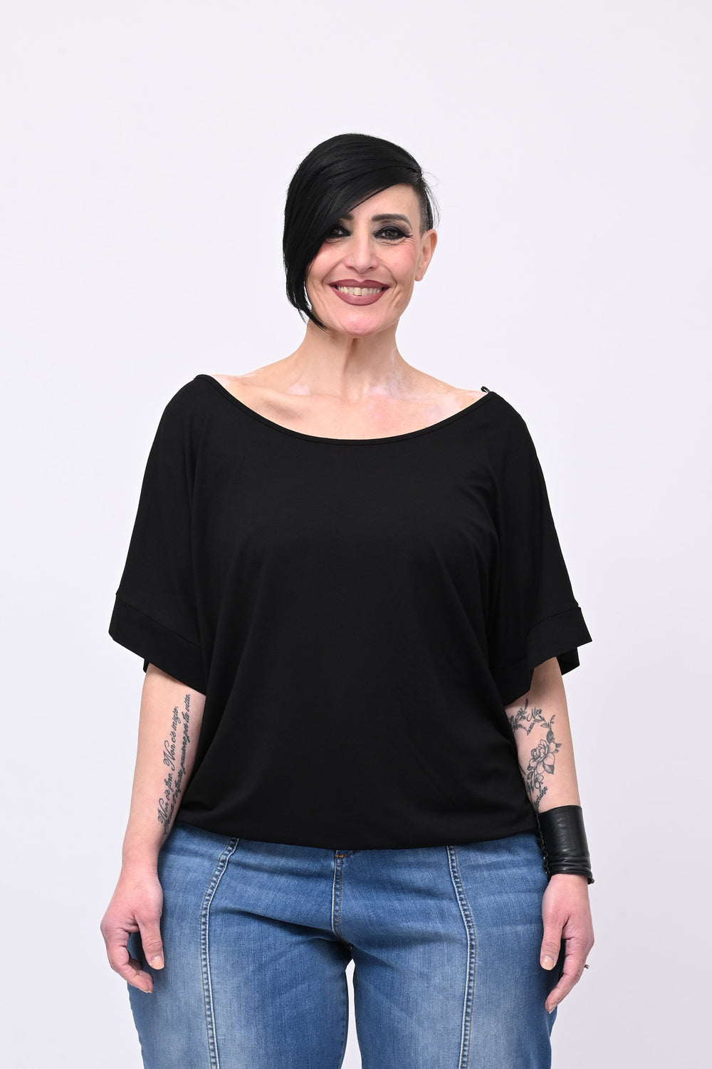 Maglia scollo schiena - Nero