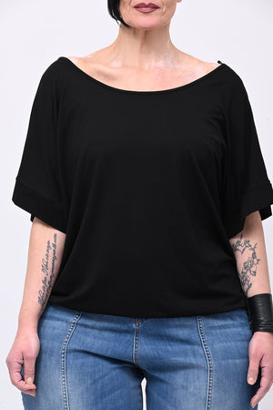 Maglia scollo schiena - Nero