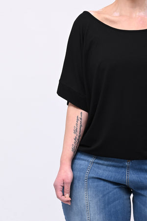 Maglia scollo schiena - Nero