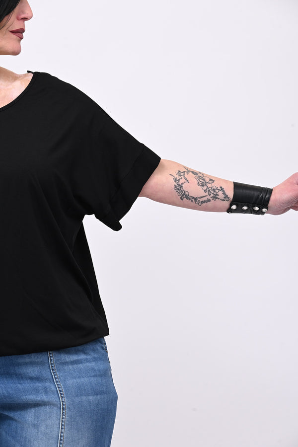 Maglia scollo schiena - Nero