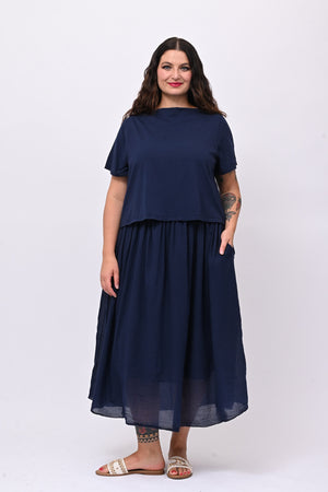 Abito t-shirt crop - Blu