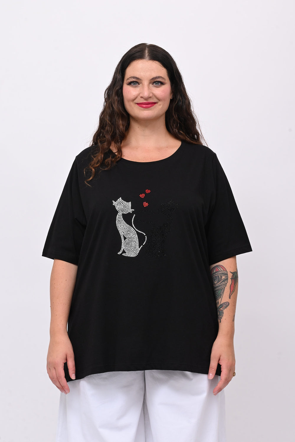 T-shirt cat - Nero
