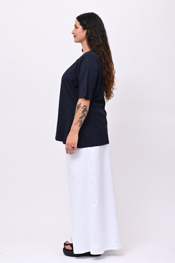 T-shirt cat - Blu notte