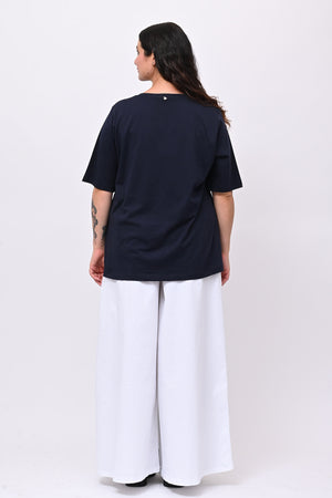 T-shirt cat - Blu notte