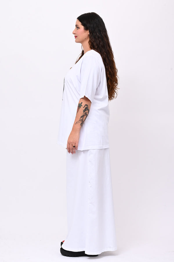 T-shirt cat - Bianco