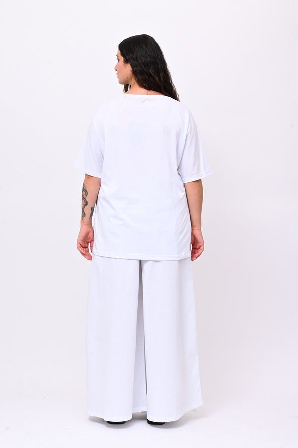 T-shirt cat - Bianco