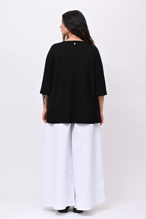 Maglia fiocchi perle - Nero