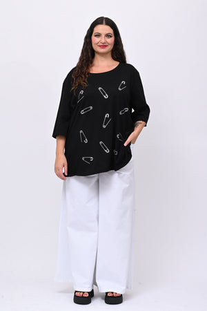 T-shirt over spille - Nero