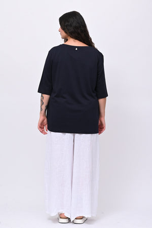Pantalone palazzo lino - Bianco